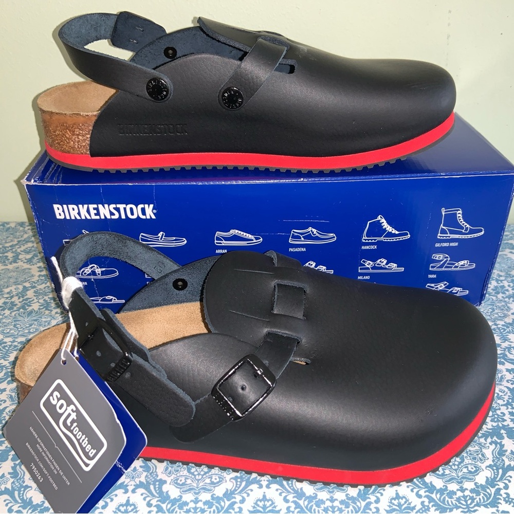 Birkenstock Kay Clog EU 39 Soft Footbed Super Grip Sole Black